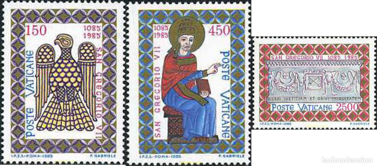 Sellos: 116935 MNH VATICANO 1985 9 CENTENARIO DE LA MUERTE DE SAN GREGORIO VII