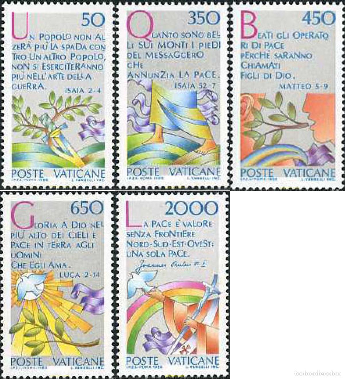 Sellos: 116947 MNH VATICANO 1986 A&Ntilde;O INTERNACIONAL DE LA PAZ