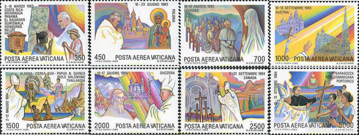 Sellos: 116965 MNH VATICANO 1986 VIAJES DEL PAPA JUAN PABLO II