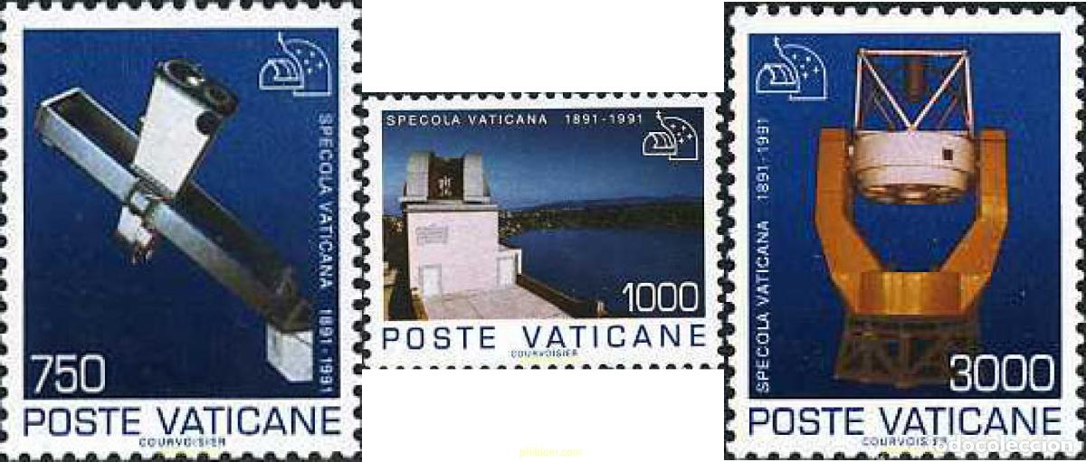 Sellos: 117038 MNH VATICANO 1991 CENTENARIO DE LA FUNDACION DEL OBSERVATORIO DEL VATICANO