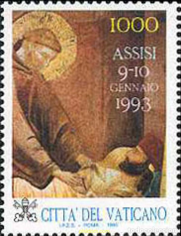 Sellos: 117057 MNH VATICANO 1993 ENCUENTRO DE LA ORACION PARA LA PAZ EN EUROPA, EN ASIA