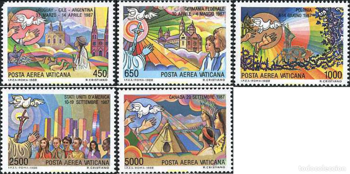 Sellos: 116991 MNH VATICANO 1988 VIAJES DEL PAPA JUAN PABLO II