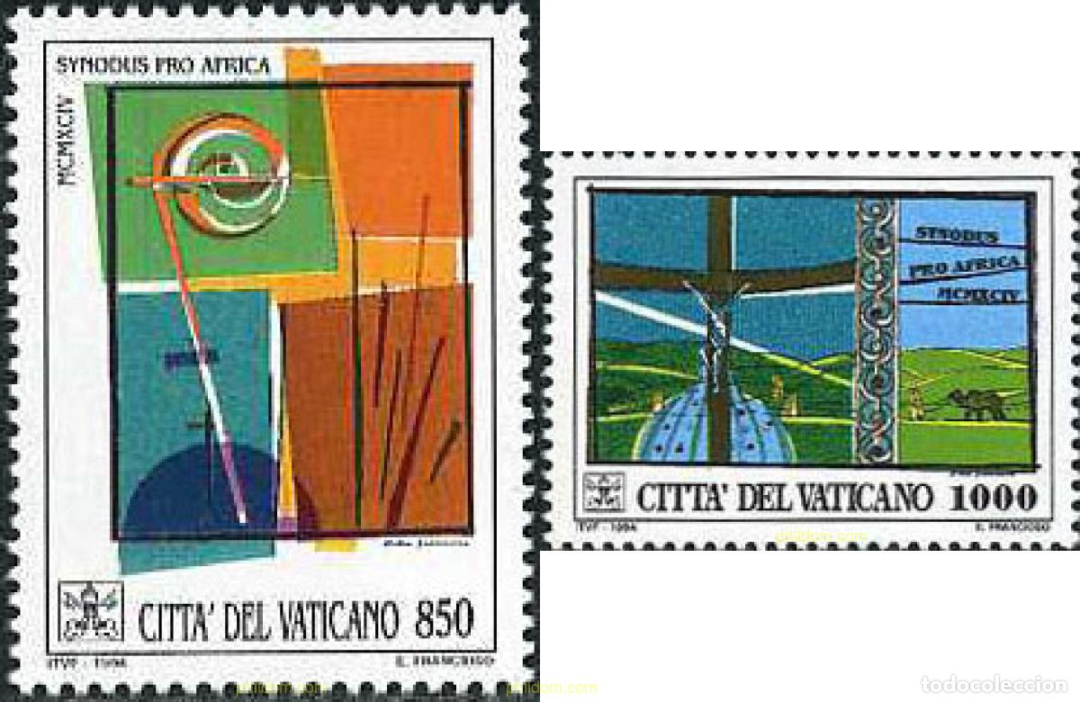 Sellos: 117092 MNH VATICANO 1994 ASAMBLEA ESPECIAL PARA LA AFRICA DEL SINODO EPISCOPAL