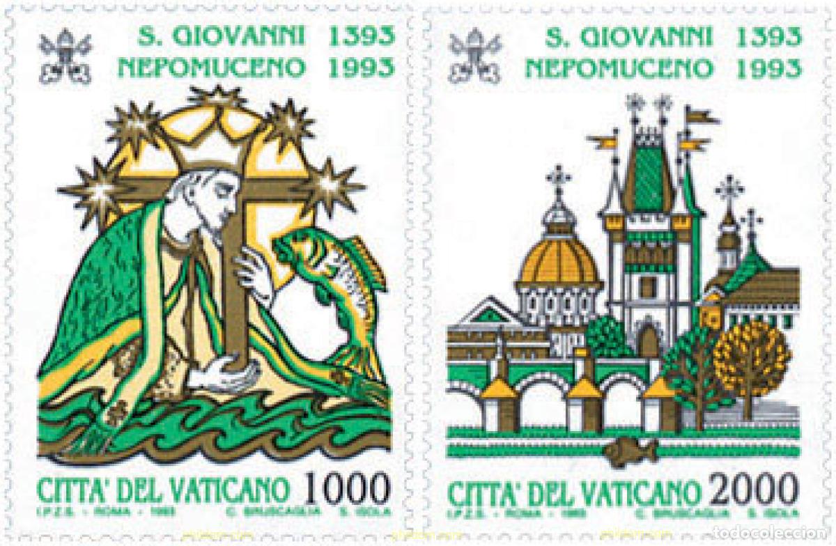 Sellos: 117071 MNH VATICANO 1993 600 ANIVERSARIO DE LA MUERTE DE SAN JEAN NEPOMUCENE