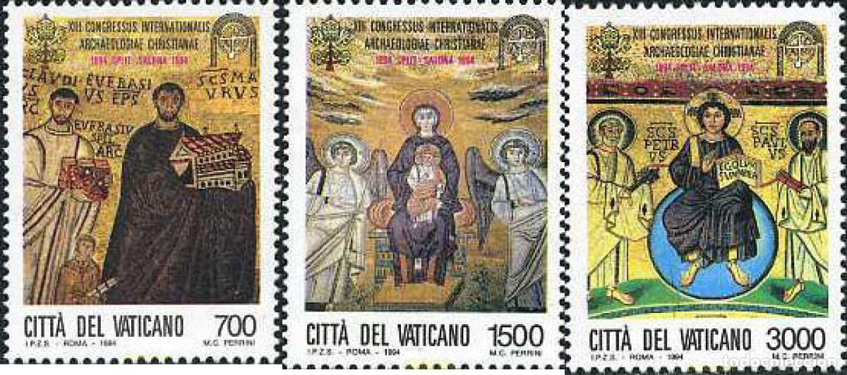 Sellos: 117096 MNH VATICANO 1994 13 CONGRESO INTERNACIONAL ARQUEOLOGIA CRISTIANA