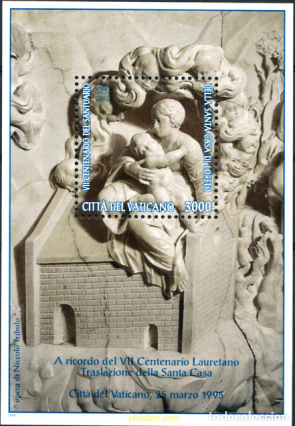 Sellos: 117102 MNH VATICANO 1995 700 ANIVERSARIO DEL SANTUARIO DE LORETO
