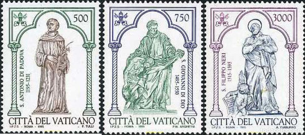 Sellos: 117105 MNH VATICANO 1995 SANTOS DE LA IGLESIA