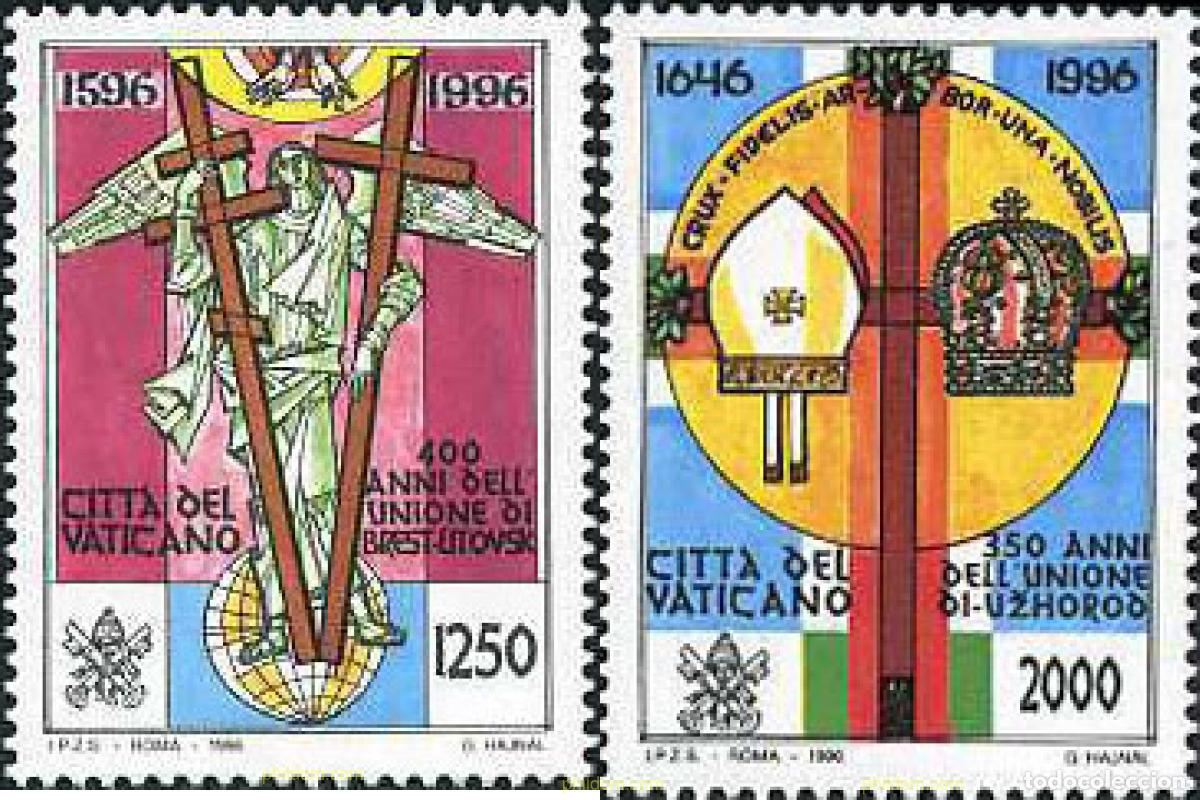 Sellos: 117110 MNH VATICANO 1996 400 ANIVERSARIO DE LA UNION DE BREST-LITOVSK Y 350 ANIVERSARIO DE LA UNION