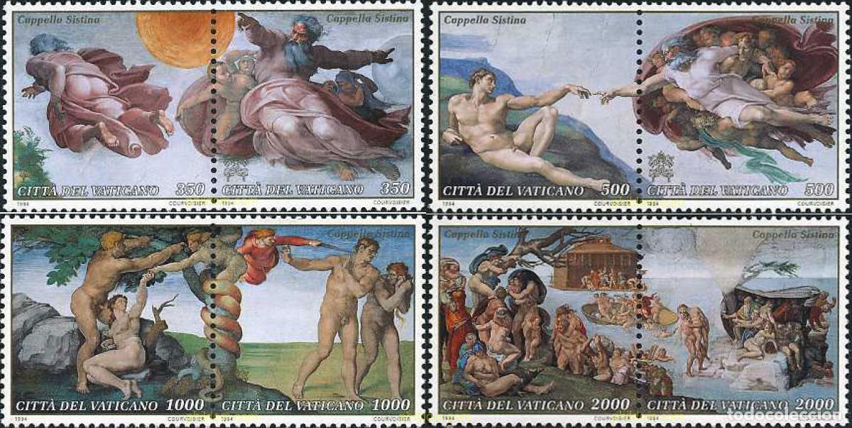 Sellos: 128819 MNH VATICANO 1994 TERMINACION DE LA RESTAURACION DE LOS FRESCOS DE LA CAPILLA SIXTINA