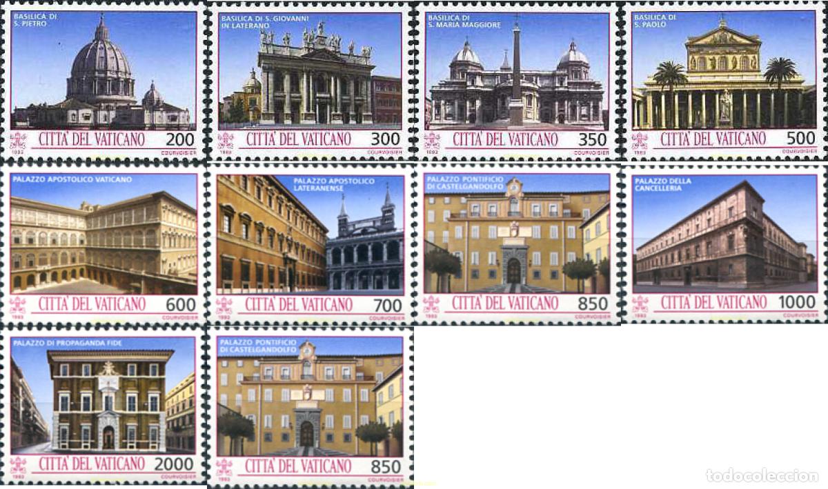 Sellos: 117064 MNH VATICANO 1993 TESOROS ARTISTICOS DE LA CIUDAD DEL VATICANO. EDIFICIOS RELIGIOSOS