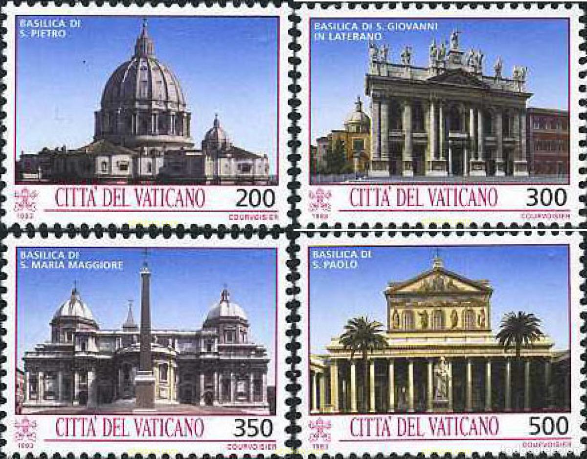 Sellos: 234273 MNH VATICANO 1993 TESOROS ARTISTICOS DE LA CIUDAD DEL VATICANO. EDIFICIOS RELIGIOSOS