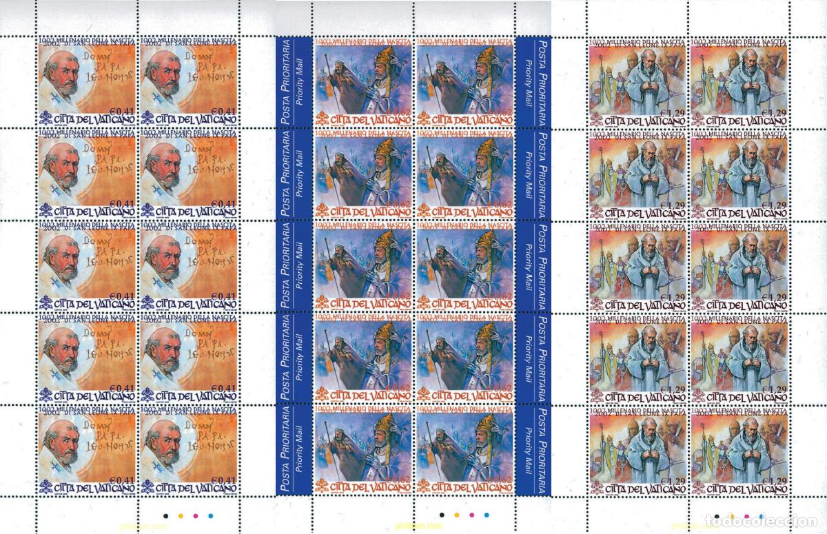 Sellos: 122576 MNH VATICANO 2002 MILENARIO DEL NACIMIENTO DEL PAPA LEO IX