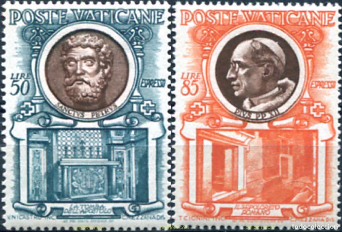 Sellos: 683858 MNH VATICANO 1953 PAPAS Y BASILICA DE SAN PEDRO