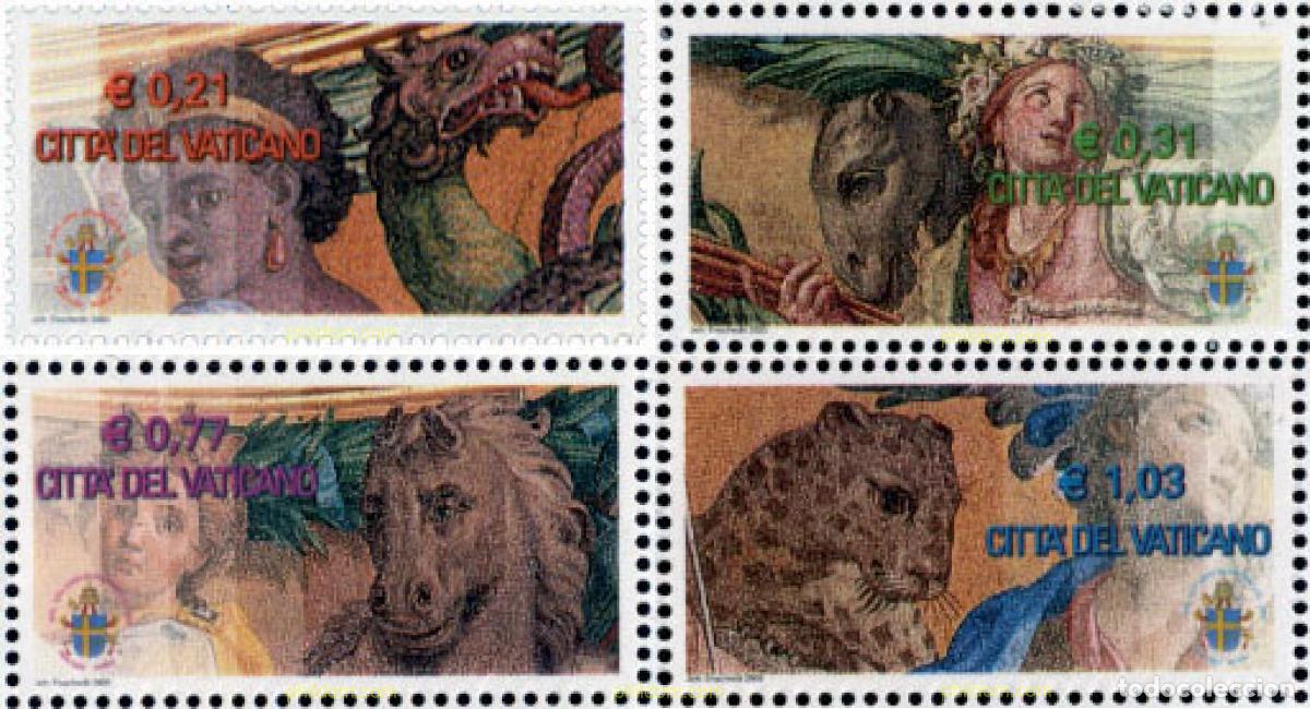 Sellos: 136180 MNH VATICANO 2003 MOSAICOS DE LA BASILICA DE SAN PEDRO