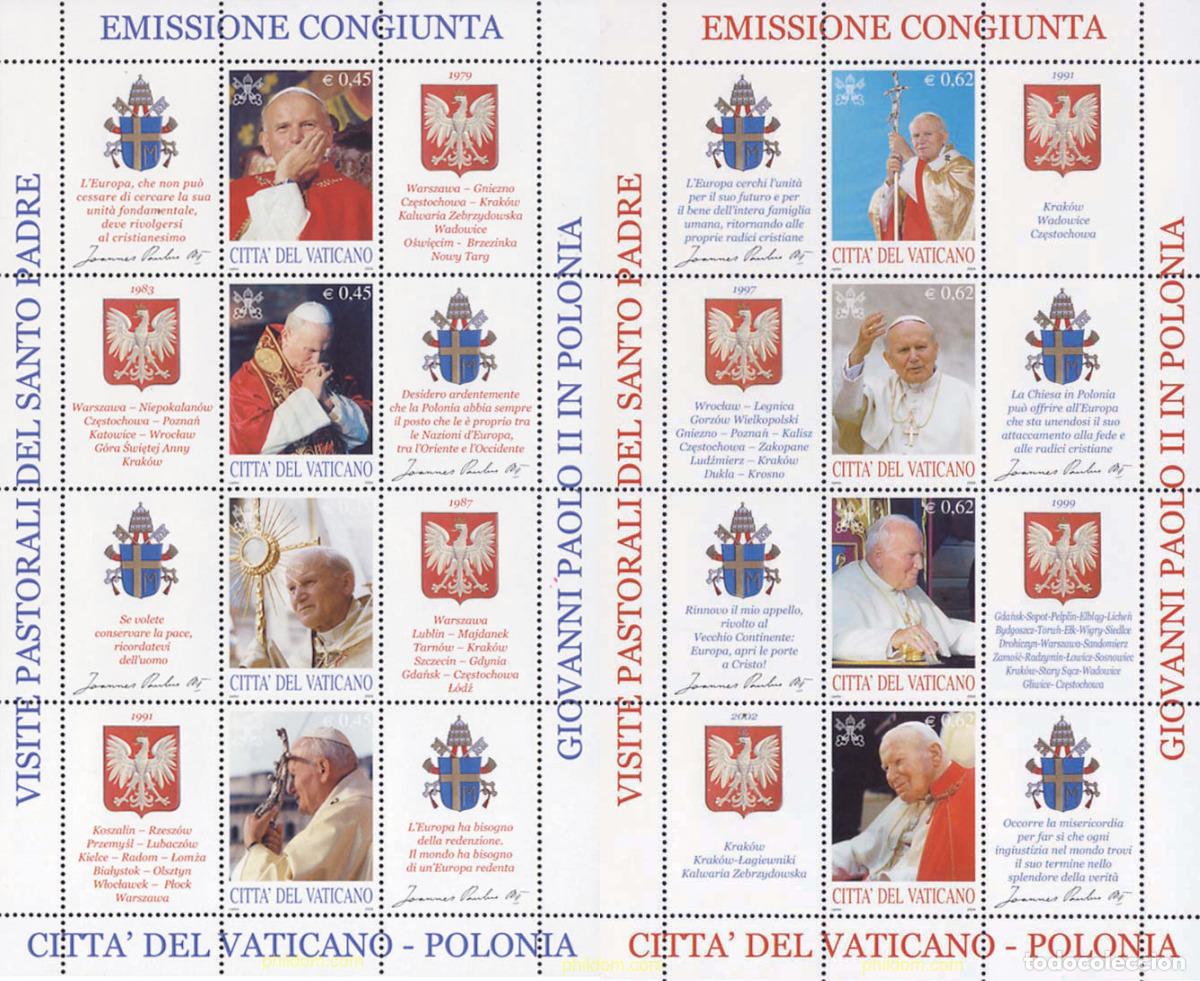 Sellos: 158674 MNH VATICANO 2004 VISITA DE SS EL PAPA JUAN PABLO II A POLONIA