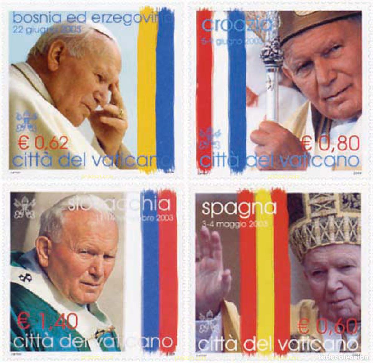 Sellos: 142125 MNH VATICANO 2004 VIAJES DE SS EL PAPA JUAN PABLO II