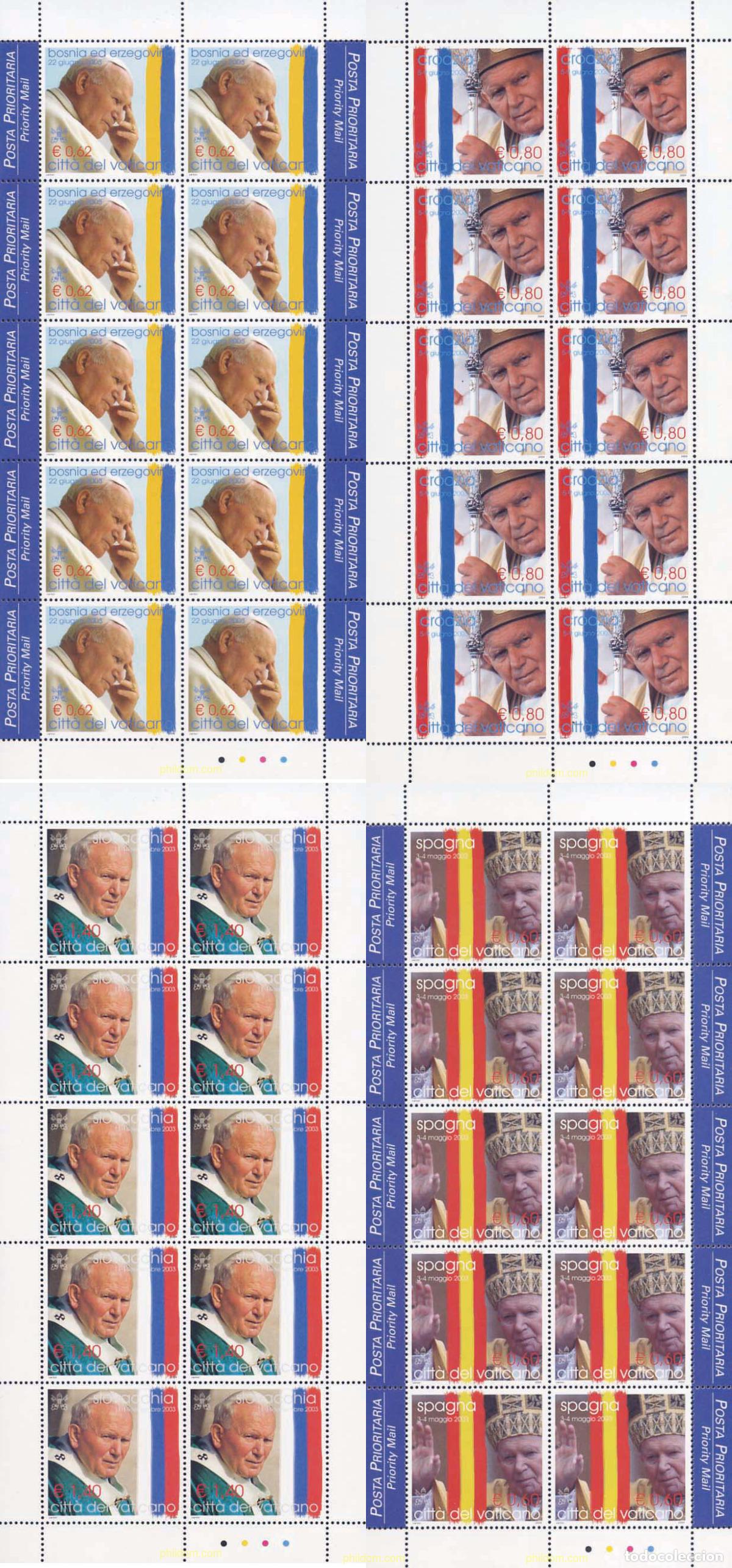 Sellos: 142126 MNH VATICANO 2004 VIAJES DE SS EL PAPA JUAN PABLO II
