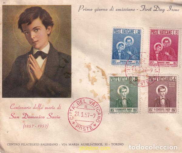 Sellos: 780467 USED VATICANO 1957 CENTENARIO DE LA MUERTE DE SAN DOMENICO SAVIO