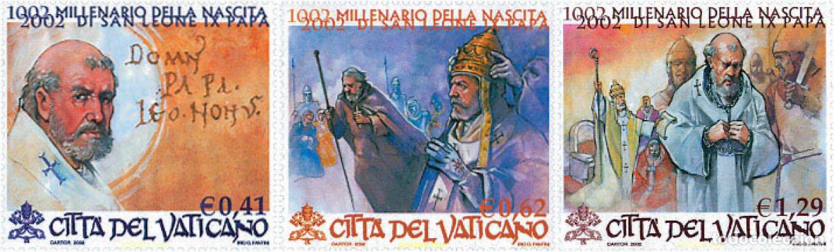 Sellos: 122575 MNH VATICANO 2002 MILENARIO DEL NACIMIENTO DEL PAPA LEO IX