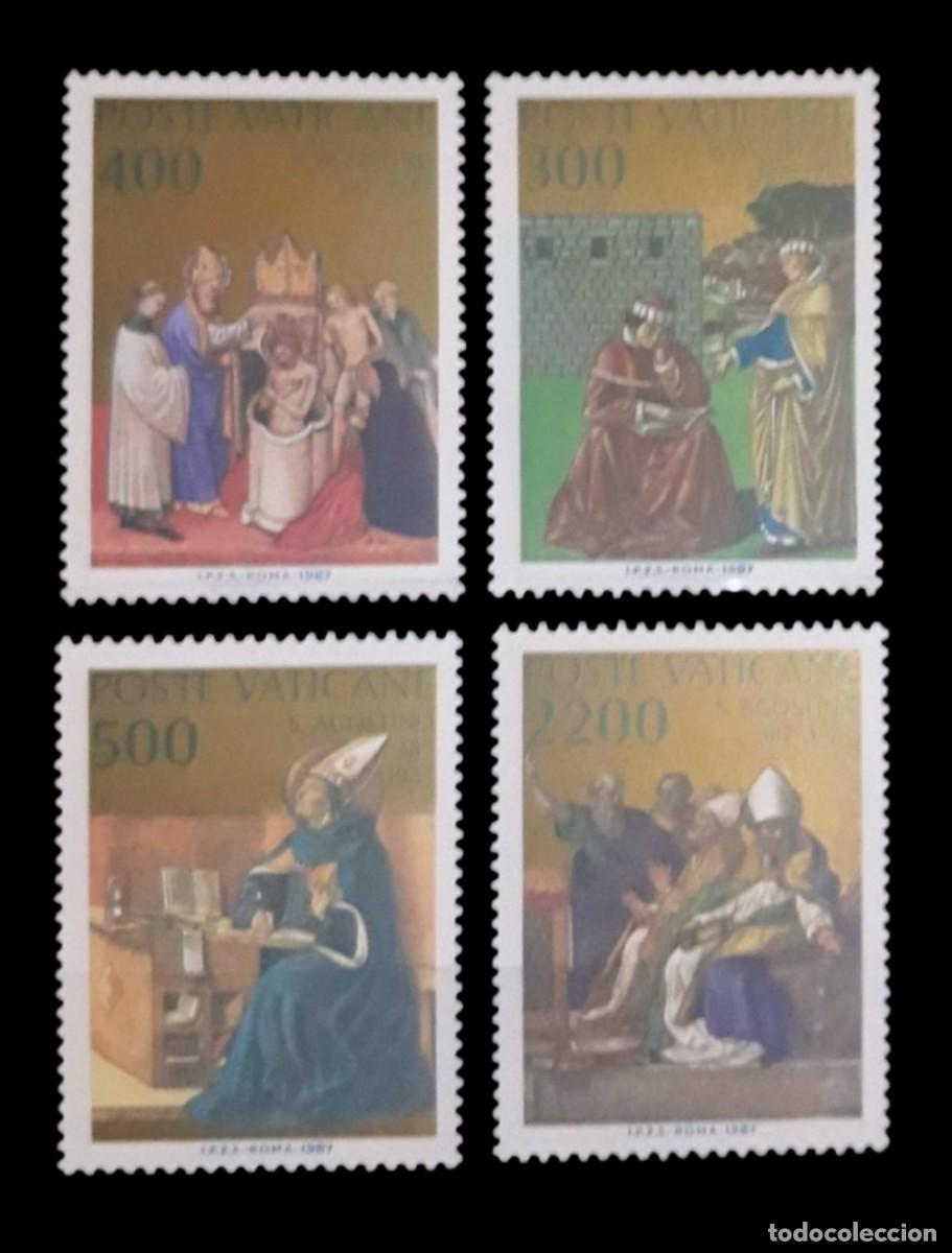 Sellos: VATICANO 1987. 1600 aniversario de la conversi&oacute;n y cristianizaci&oacute;n de San Augusto. NUEVO - MNH