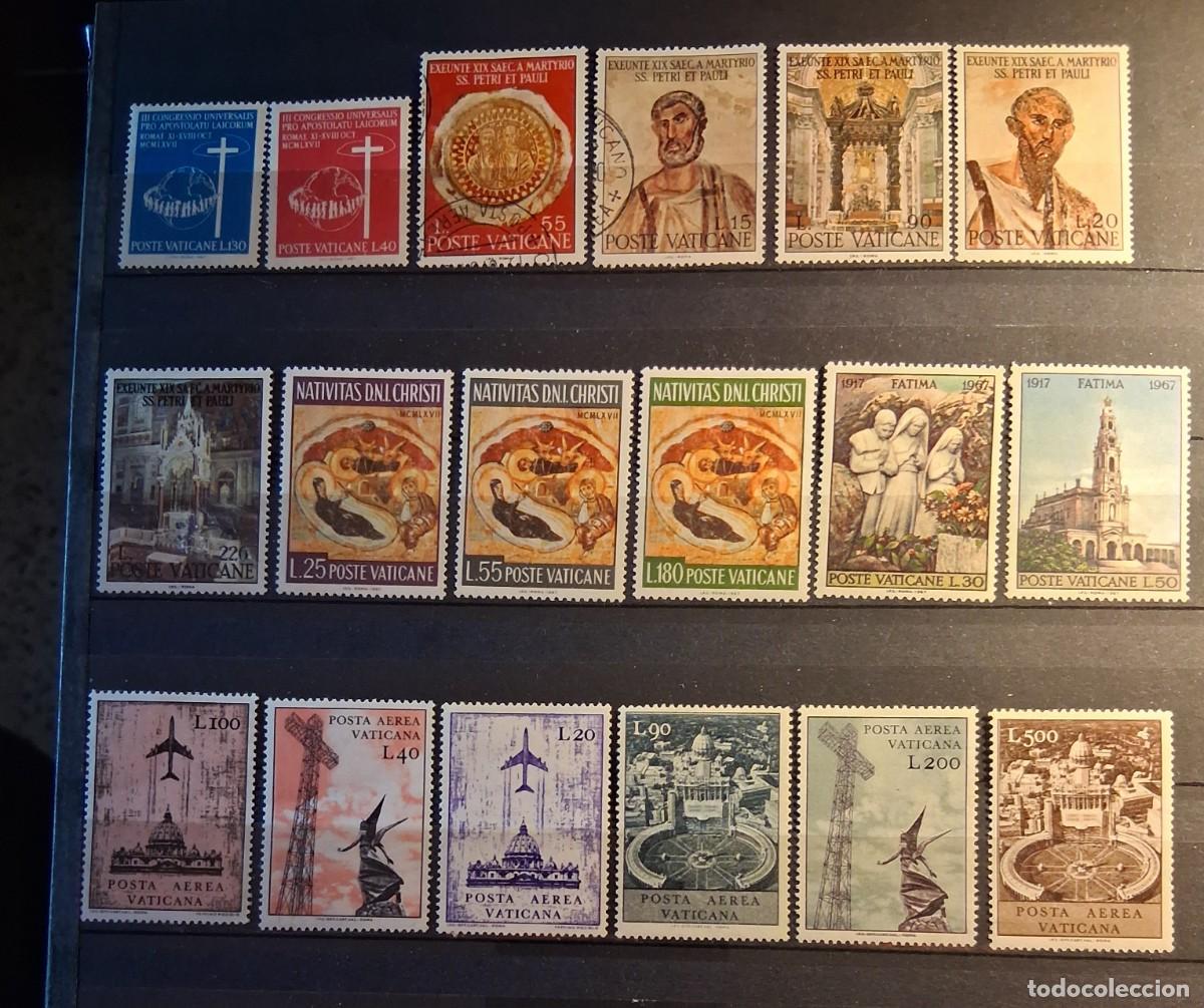 Sellos: VATICANO, 1967, CAT.YT.PA.47/PA.52 Y CAT.YT.466/478, FALTA 475.
