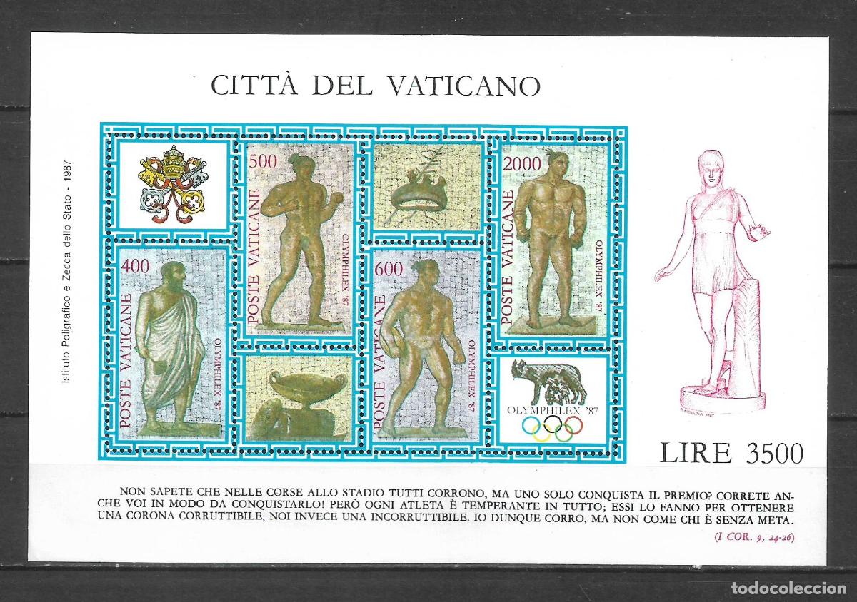 Sellos: VATICANO 1987 hoja bloque ** mnh - 24/1