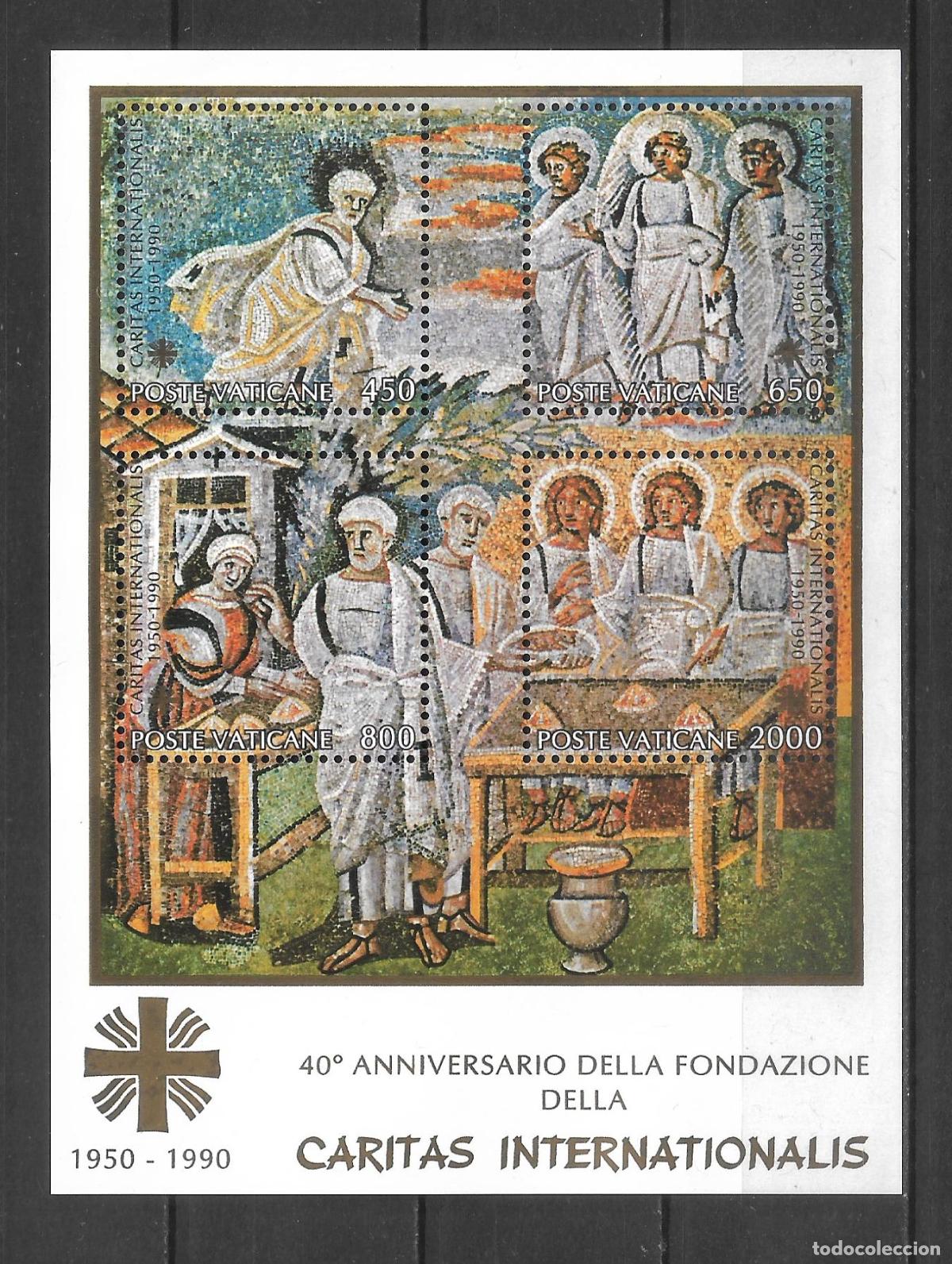 Sellos: vaticano 1990 hoja bloque ** mnh caritas - 24/1