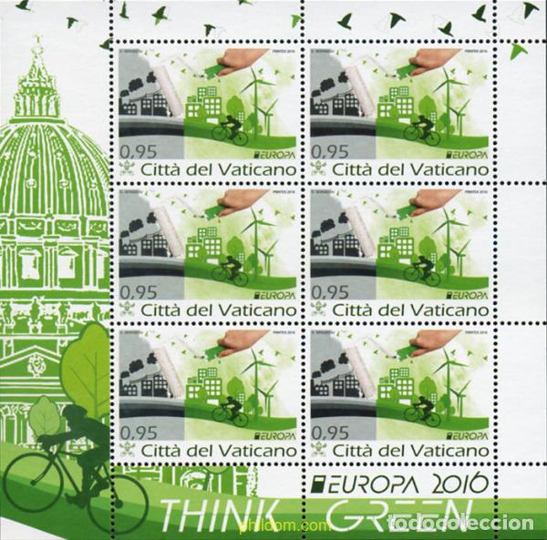 Sellos: 367219 MNH VATICANO 2016 EUROPA CEPT 2016 - ECOLOGIA EN EUROPA - PIENSA EN VERDE