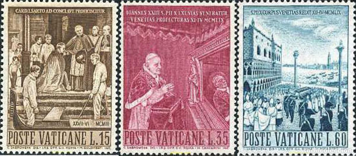 Sellos: 684033 HINGED VATICANO 1960 TRASLADO DE LAS CENIZAS DEL PAPA PIO X