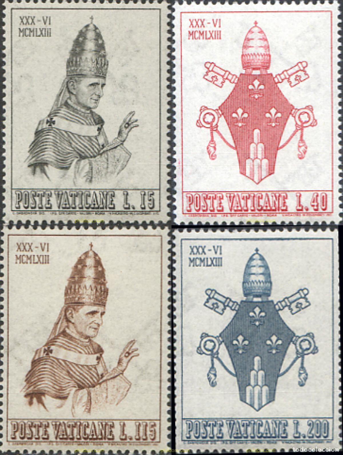Sellos: 684271 HINGED VATICANO 1963 CORONACION DEL PAPA PABLO VI