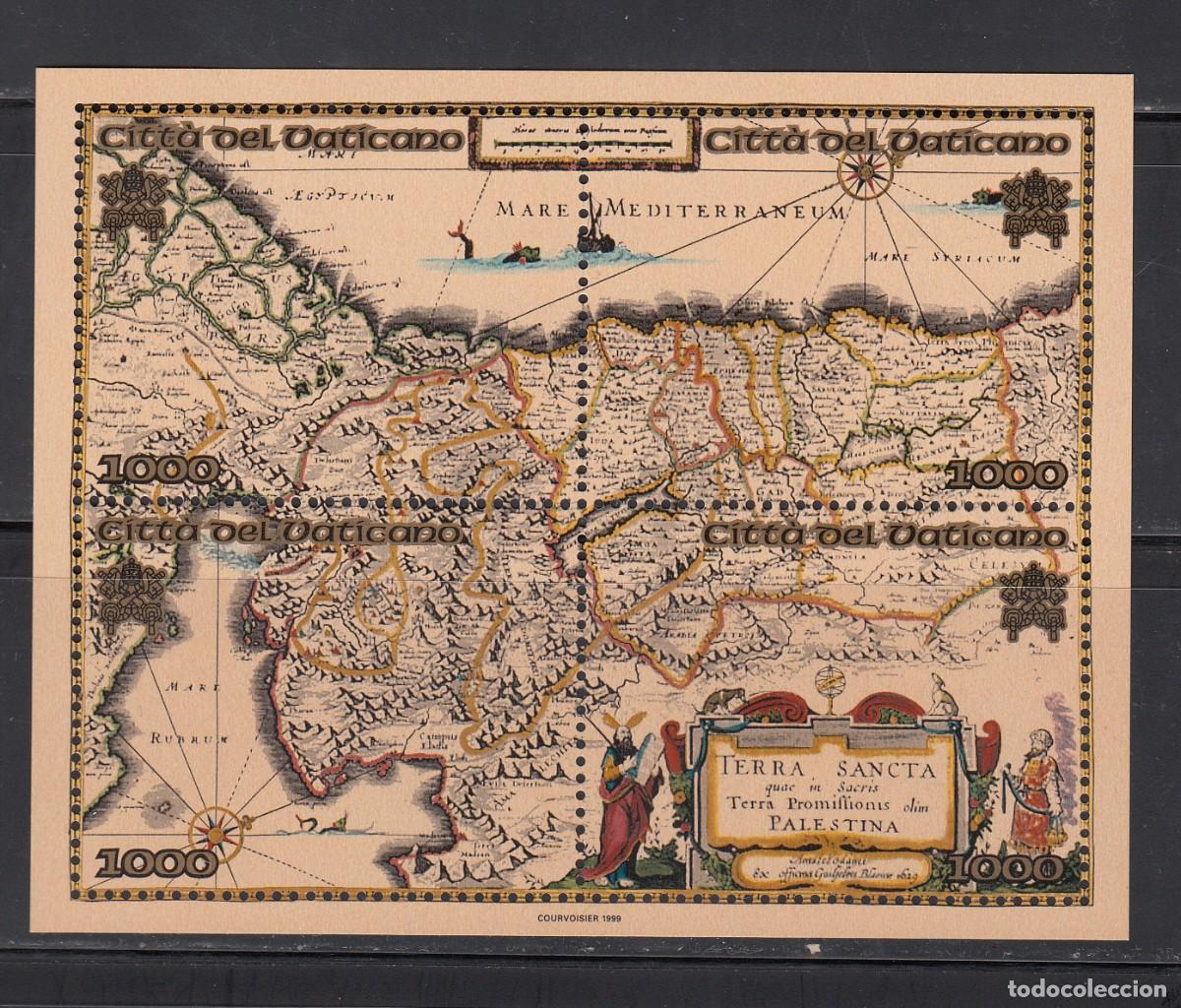 Sellos: 1999 VATICANO HB MAPA TIERRA SANTA
