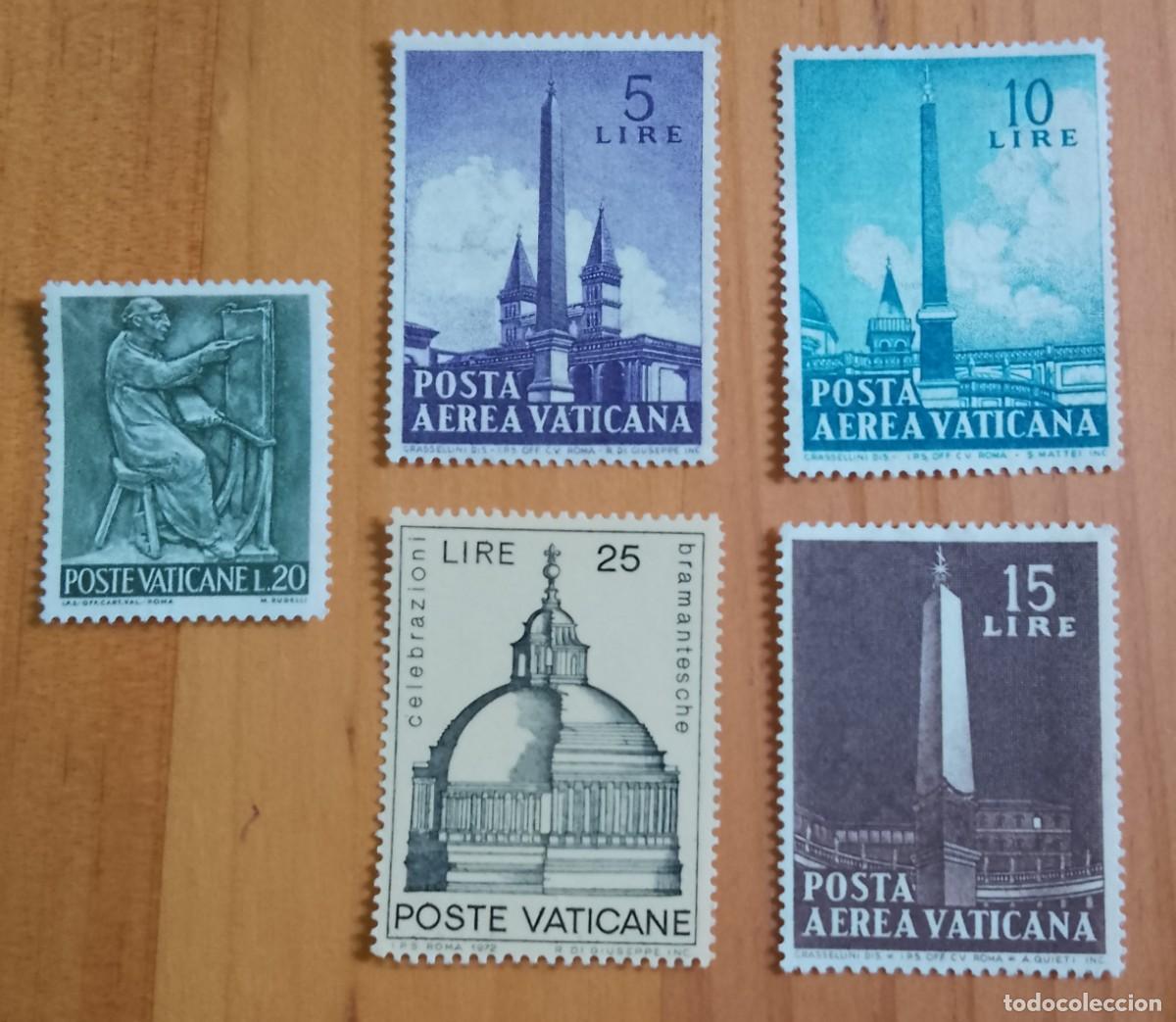 Sellos: VATICANO - LOTE 5 SELLOS DIFERENTES, NUEVOS.