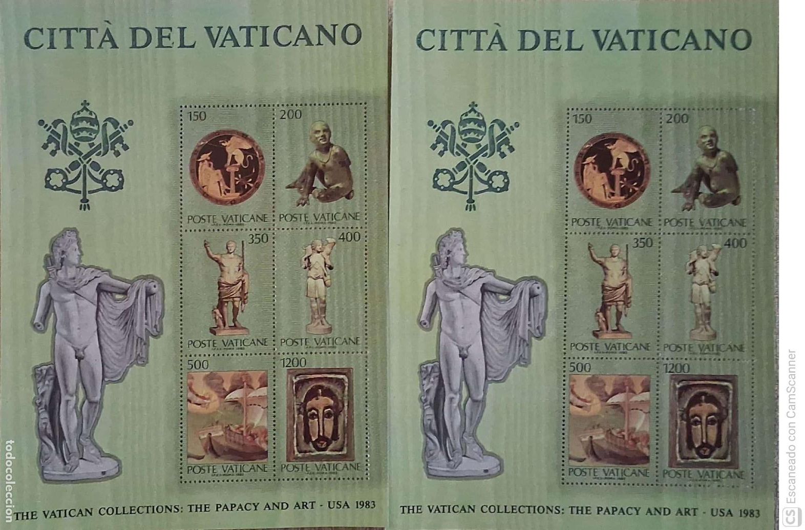 Sellos: LIQUIDACI&Oacute;N. 2 HB 7 Vaticano Colecciones de Arte en USA III. 1983 Sellos nuevos y numeraci&oacute;n Yvert.