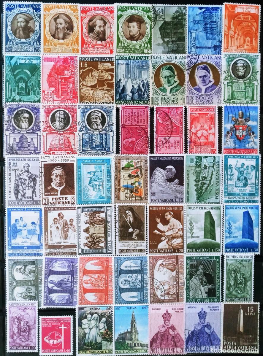 Sellos: VATICANO - IVERT ... LOTE 160 SELLOS - NUEVOS SIN GOMA Y USADOS - LOS DE LAS 3 FOTOS