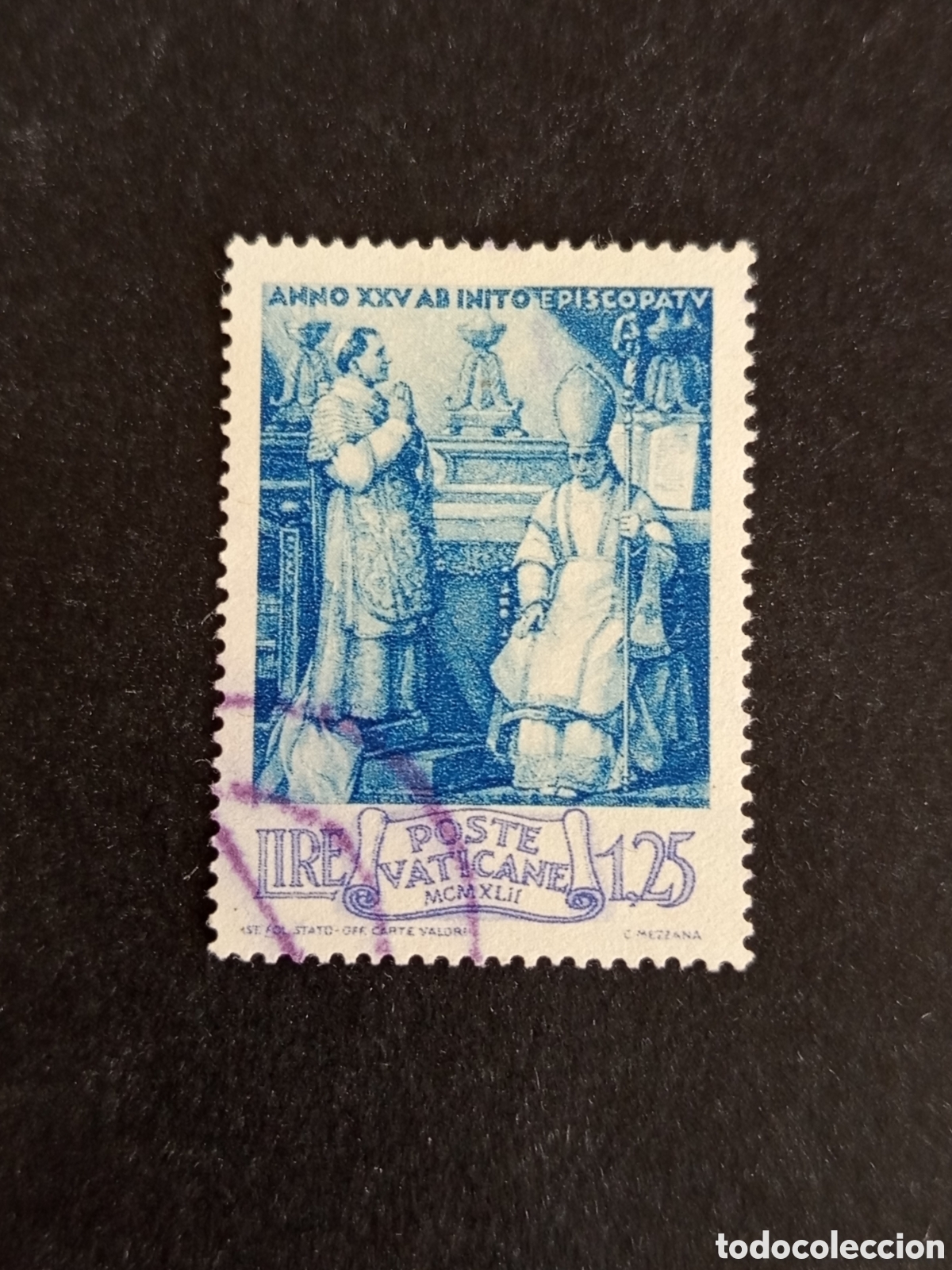Sellos: Vaticano, 1943. S.S.Pio XII. Yvert 100. Usado. Pedido m&iacute;nimo 3 &euro;. Ver fotos .