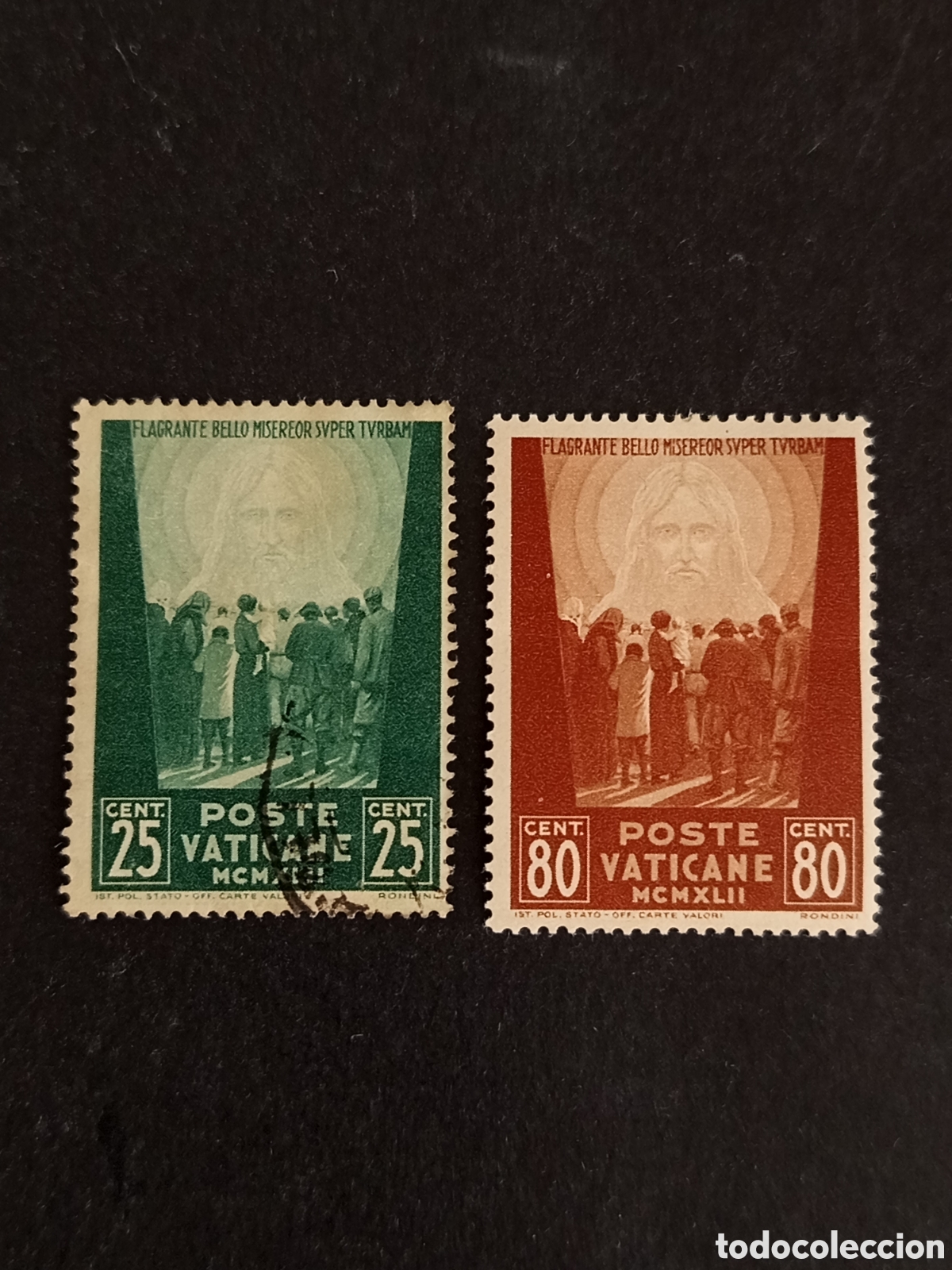 Sellos: Vaticano, 1942. Pro Prisioneros de guerra. Yvert 95-96. Usado y nuevo. Pedido m&iacute;nimo 3 &euro;. Ver fotos