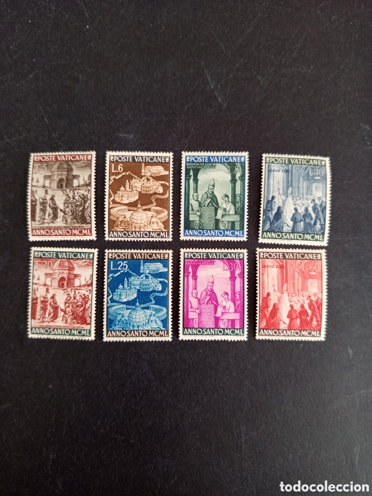 Sellos: Vaticano, 1950. A&ntilde;o Santo. Yvert 150/7. Serie completa. Nuevos. Pedido m&iacute;nimo 3 &euro;. Ver fotos .