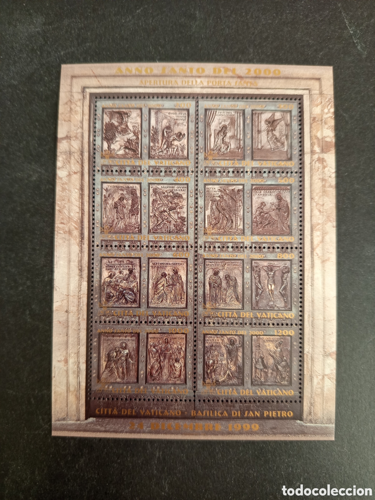 Sellos: Vaticano, 1999. A&ntilde;o Santo. Apertura Puerta Bas&iacute;lica de San Pedro. Pedido m&iacute;nimo 3 &euro;