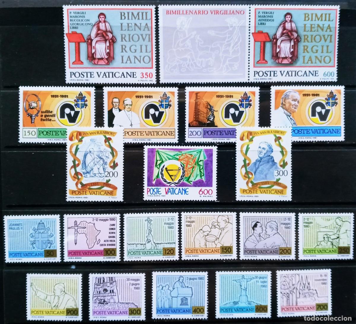 Sellos: VATICANO - IVERT .... 5 SERIES DEL A&Ntilde;O 1981 NUEVOS ** LOS DE LA FOTO