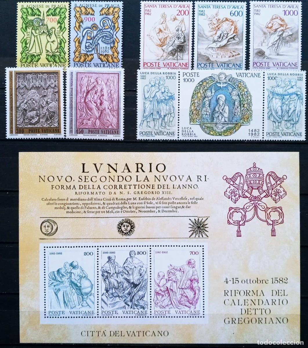 Sellos: VATICANO - IVERT .... 4 SERIES + 1 HOJA BLOQUE DEL A&Ntilde;O 1982 NUEVOS ** LOS DE LA FOTO