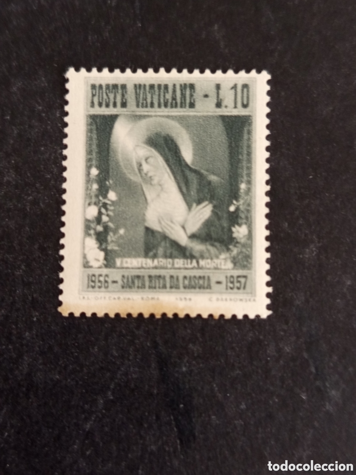 Sellos: Vaticano, 1956. Sta. Rita de Casia. Yvert 227. Nuevo. Pedido m&iacute;nimo 3 &euro;. Ver fotos.