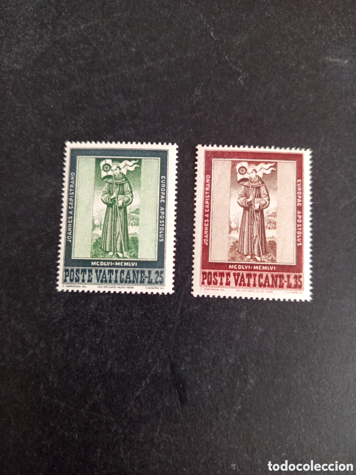 Sellos: Vaticano, 1956. S. Juan de Capestrano. Yvert 232/3. Nuevos y Serie completa. Pedido m&iacute;nimo 3 &euro;.