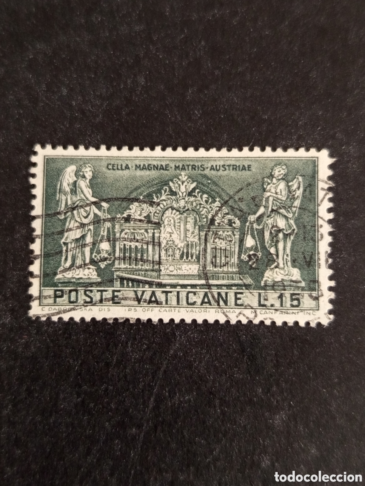Sellos: Vaticano, 1957. Bas&iacute;lica de Mariazell(Austria). Yvert 248. Usado. Pedido m&iacute;nimo 3 &euro;. Ver fotos