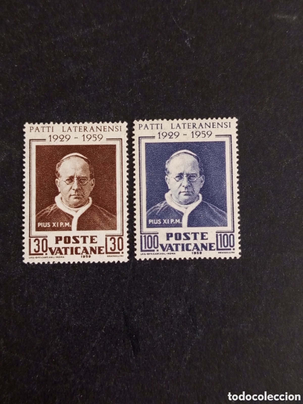 Sellos: Vaticano, 1959. S. S. P&iacute;o XI. Pactos de Letran. Yvert 272/3. Nuevos,serie completa.Pedido m&iacute;nimo 3 &euro;