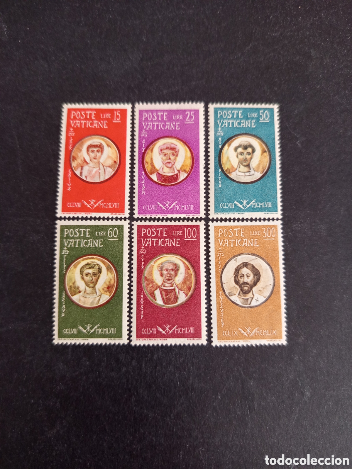 Sellos: Vaticano, 1959. M&aacute;rtires Cristianos. Yvert 274/9. Serie completa en nuevo. Pedido m&iacute;nimo 3 &euro;.