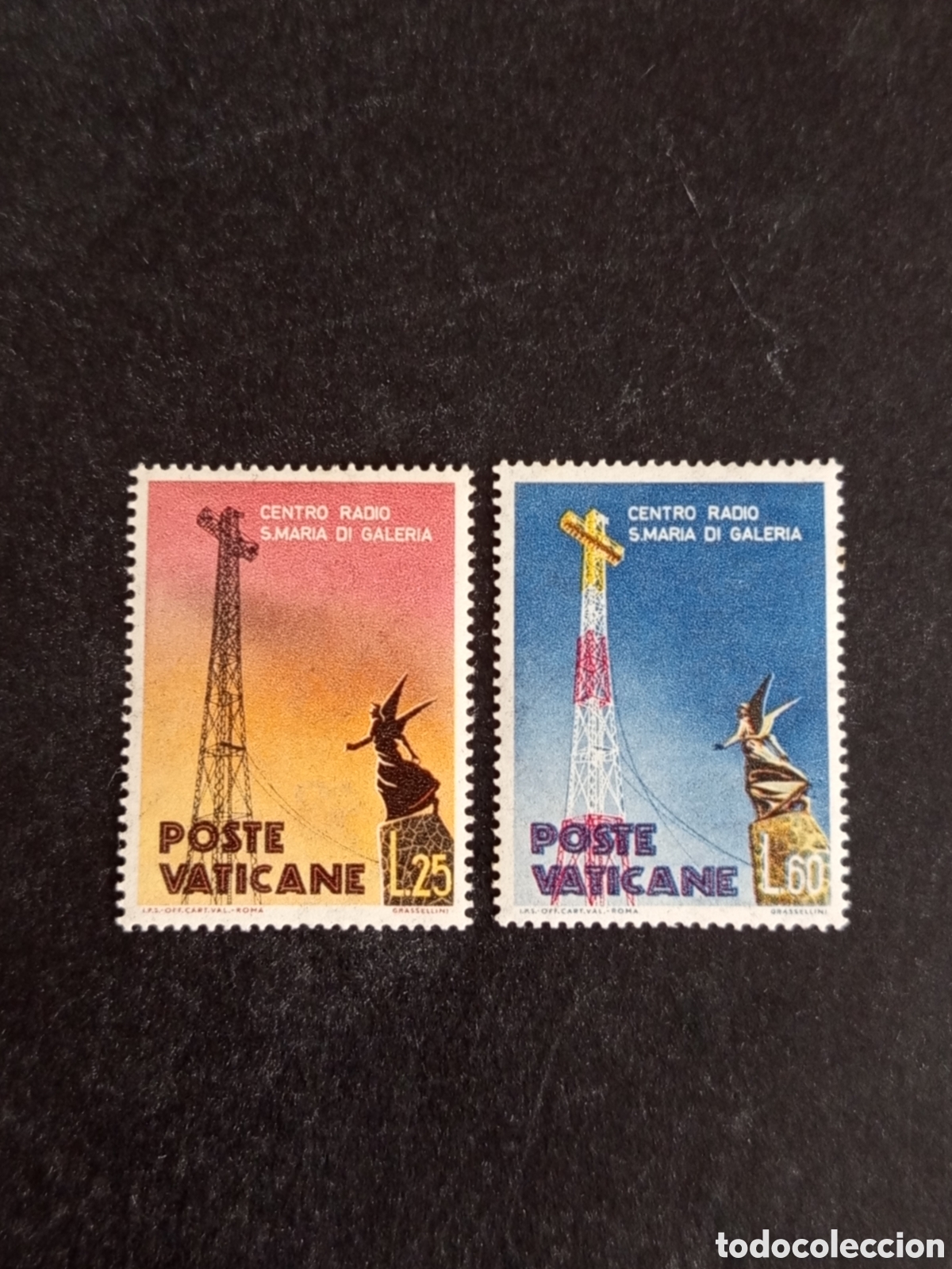Sellos: Vaticano, 1959. Radio Vaticano. Yvert 280/1. Serie completa en nuevo. Pedido m&iacute;nimo 3 &euro;. Ver fotos