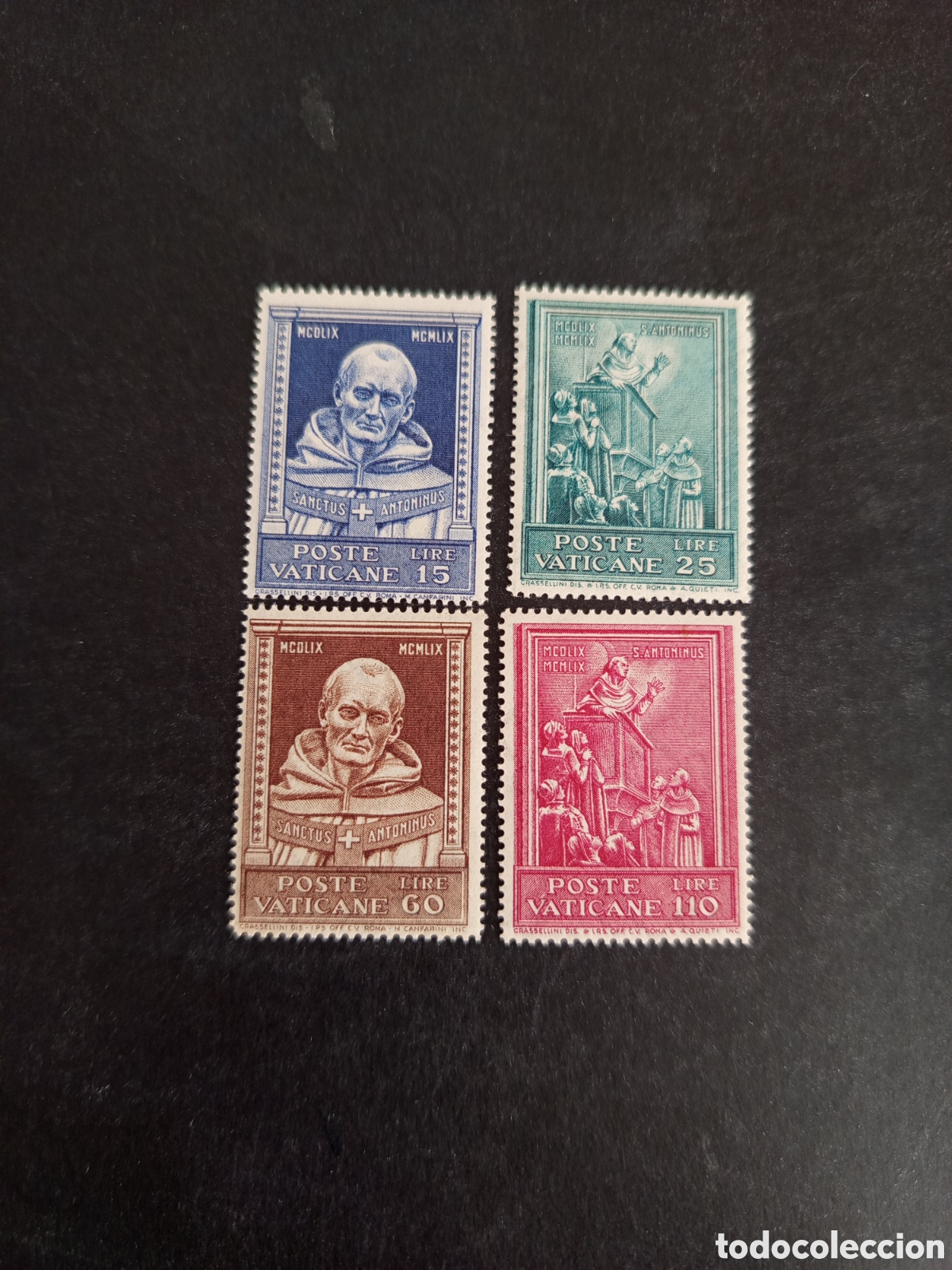 Sellos: Vaticano, 1960. San Antonino Yvert 289/292. Serie completa en nuevo. Pedido m&iacute;nimo 3 &euro;. El lote es e
