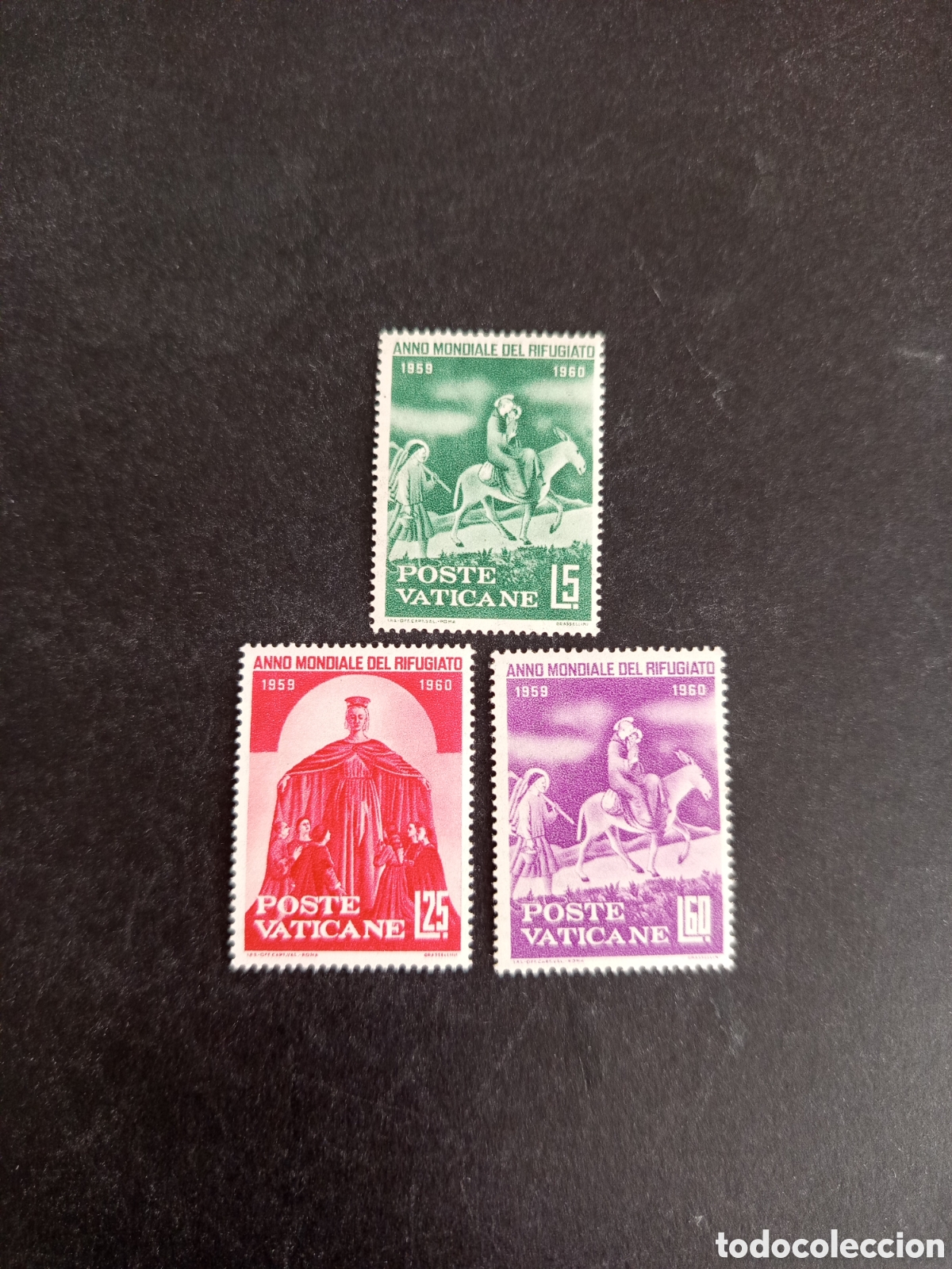 Sellos: Vaticano,1960. A&ntilde;o Mundial del Refugiado.Yvert 293; 295/6. Serie NO completa,nuevos.Pedido m&iacute;nimo3&euro;