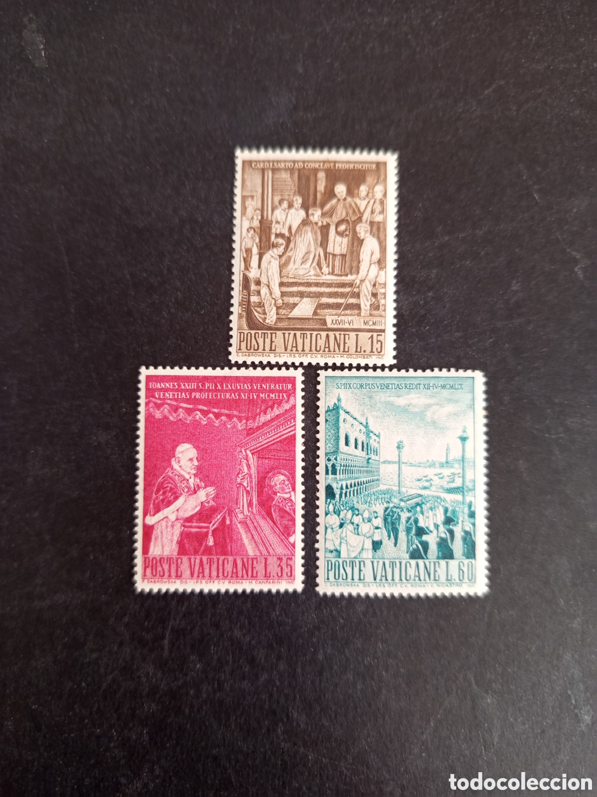 Sellos: Vaticano, 1960. S.S. San P&iacute;o X. Yvert 299/301. Completa en nuevo. Pedido m&iacute;nimo 3 &euro;. Ver fotos