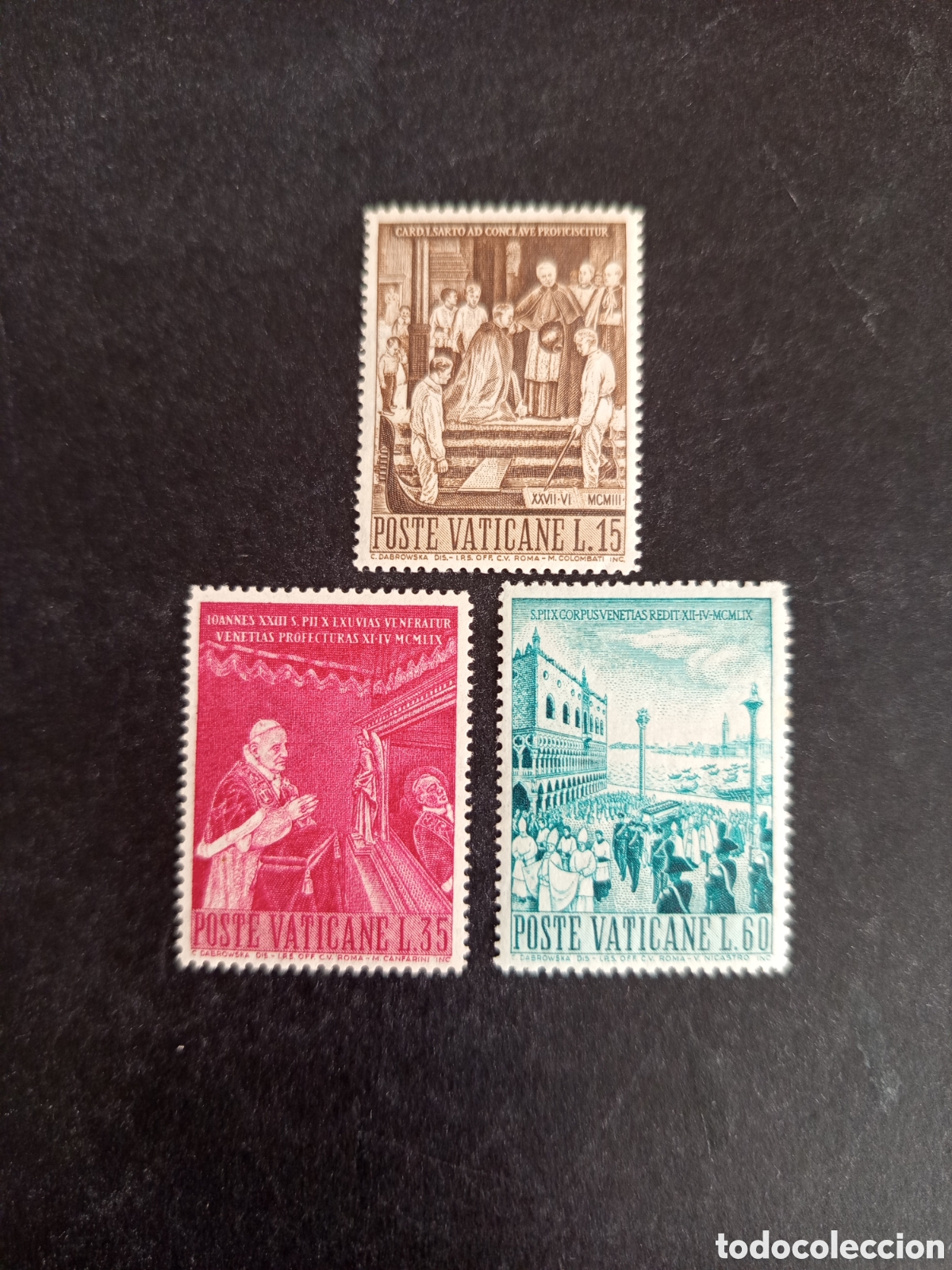 Sellos: Vaticano, 1960. S.S. San P&iacute;o X. Yvert 299/301. Completa en nuevo. Pedido m&iacute;nimo 3 &euro;. Ver fotos.